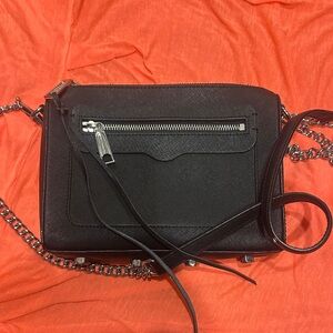 Rebecca Minkoff Black Crossbody Bag with Silver Accents